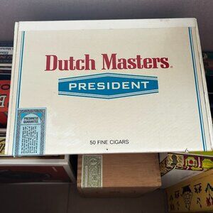 Dutch Masters President Cigar Box | Vintage Tobacciana Collectible Clean